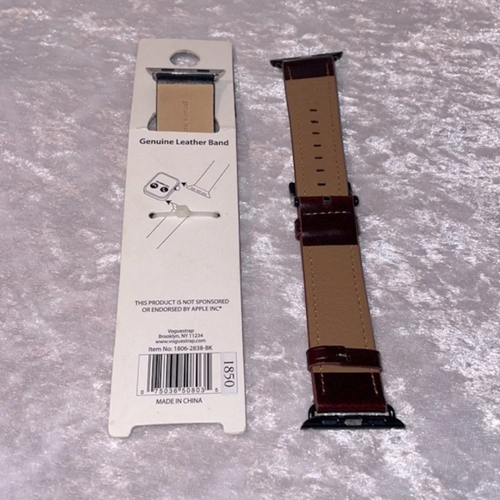 Genuine Leather Apple Watch Bands, 38mm- Set of 2